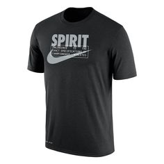 Show love for your squad in this classic-fit Washington Spirit tee. It has sweat-wicking technology to help you stay dry and comfortable for match day and beyond. Dri-fit T-shirt For Sports Events, Dri-fit Crew Neck T-shirt For Sportswear, Dri-fit Crew Neck T-shirt For Streetwear, Black Dri-fit Short Sleeve T-shirt, Sporty Athletic Heather T-shirt With Moisture-wicking, Nike Moisture-wicking Sportswear T-shirt, Sports Season Dri-fit Graphic T-shirt, Team Spirit Dri-fit Moisture-wicking T-shirt, Nike Moisture-wicking Fan Apparel T-shirt