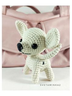 Chihuahua Crochet Pattern to make cute amigurumi dog or puppy, step-by-step, with lot of photos (the original pattern by svetaminka2).NOT a finished dog! CROCHET PATTERN ONLY! Non-refundable (Digital goods cannot be returned or exchanged). PDF file.Skill level: upper beginner (the crochet pattern doesn't contain lessons on crocheting). Skills required: basic crocheting skills for amigurumi (crocheting in spiral, magic ring, chain, single crochet stitch, increasing and decreasing), basic sewing skills.The Crochet Pattern (pdf file) is in English (US terms), very detailed, very clear instructions and tips with lots of photos for each step.Size ~ 12 cm/5 inch. I used a yarn of ~174 yards/160 m = 1,76 oz/50 g and a 2,5 mm crochet hook.You will get the download link in your order details (ready