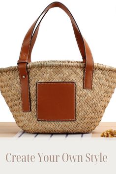 Stylish beach bag with leather shoulder straps, a loop closure with self-tie strings and natural raffia material. This vintage yet leisure handbag is perfect for your casual outfit and chic beach look.👙 Brown Summer Satchel For Vacation, Brown Satchel For Summer Vacation, Bohemian Beach Satchel For Summer, Trendy Natural Color Shoulder Bag For Day Out, Trendy Jute Bags For A Day Out, Casual Natural Bucket Satchel, Brown Satchel For Summer Travel, Brown Satchel For Summer Beach Outings, Trendy Satchel For Beach Season