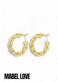 Gold Twisted Hoops Platform Shoes Sandals, Y2k Necklace, Golden Hoops, Chunky Hoop Earrings, Spring Earrings, Love And Co, Trendy Necklaces, Beaded Hoops, New Jewelry