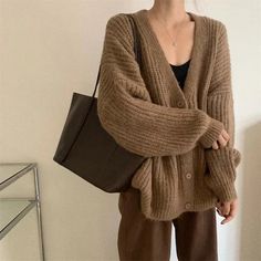 SPECIFICATIONSElasticity: Medium StrecthMaterial Composition: 100%Fit Type: Regulai FitSleeve Length(cm): FullStyle: basicsSeason: Autumn/WinterThickness: STANDARDMaterial: AcrylicClosure Type: Single BreastedChoice: yesLength 65cm, Bust 124cm, Shoulder 75cm, Sleeve 40cm [0105] Slay Outfits, Knitting Women Cardigan, Style Basics, Diy Fashion Clothing, Korean Fashion Casual, Bodycon Floral Dress, Long Sleeve Knit Dress, Chunky Knit Cardigan, Princess Outfits