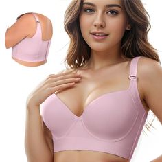 PRICES MAY VARY. 【Full Back Coverage Bra For Women】This Bra Back Fat Coverage Can Hide Bra For Back Fat And Side Fat. The Wide Back And Sides,Make Back Smoothing Bra ,Wide Bands Around The Back Distribute Pressure More Evenly, Reducing Bra Back Fat Coverage. 【Push Up Bra】Push Up Bras For Women For Underwire Design Have Support And Uplift Bra To Provide Firm Support And Prevent Sagging Of The Breasts.Womens Bras Push Up Strong Supports Have Shapewear Bra And Natural Pushup Bra Effect, Better Lift Under Arm Fat, Wide Strap Bra, Side Fat, Bra Fashion, Pushup Bra, Most Comfortable Bra, Strap Bra, Shoulder Injuries, Comfy Bra