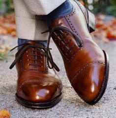 Beautifully Customize Oxfords Brown Shoes, Cap Toe Lace Up Wedding Men's Shoes sold by Handmade Envy on Storenvy Brown Oxfords Men, Converse Tennis Shoes, Flannel Trousers, Brown Oxford Shoes, Der Gentleman, Journal Daily, Groom Shoes, Gentleman Shoes, Leather Formal Shoes