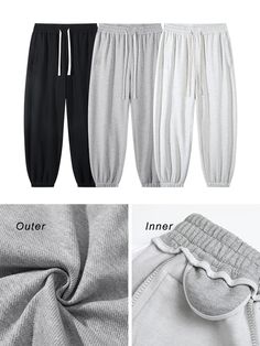 SPECIFICATIONS Color: Black,Grey,White Craft of Weaving: knit Style: Casual Material: POLYESTER Material: COTTON Material: SPANDEX Front Style: Flat Decoration: Pockets Applicable Season: Spring and Summer Thickness: midweight Gender: MEN Item Type: full length Fabric Type: Broadcloth Applicable Scene: Casual Pant Style: Sweatpants Closure Type: Drawstring Length: full length Fit Type: LOOSE Waist Type: MID <2024 New Men Cotton Jogger Sweatpants><60%Cotton 38%Polyester 2%Spandex>This is elastic Gray Hip Hop Style Baggy Sweatpants, Gray Baggy Hip Hop Sweatpants, Baggy Gray Sweatpants For Winter, Winter Baggy Gray Sweatpants, Gray Baggy Sweatpants For Winter, Winter Gray Baggy Sweatpants, Winter Leisure Gray Joggers, Gray Joggers For Winter Leisure, Gray Baggy Sweatpants For Leisure