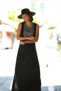 Black Ethnic Maxi Dress, Embroidered Long Evening Dress, Tribal Kaftan Chic Mother of the Bride Dres Sleeveless Embroidered Dress With Hem Detail For Beach, Embroidered Sleeveless Maxi Sundress, Embroidered Sleeveless Sundress Maxi Dress, Bohemian Sleeveless Embroidered Maxi Dress, Bohemian Embroidered Sleeveless Maxi Dress, Sleeveless Beach Dress With Embroidered Hem, Traditional Sleeveless Maxi Dress For Summer, Traditional Sleeveless Summer Maxi Dress, Bohemian Sleeveless Dress With Embroidered Hem