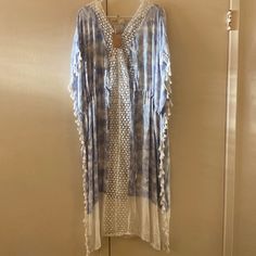 New With Tag Surf Gypsy Jm9295(Tj) Style No. Size Medium 100% Rayon Hand Wash Cold Boho Tunic Dress, Boho Beachy, Beach Coverup Dress, Wrap Romper, White Ombre, Boho Tunics, Tie Dye Dress, Dyed Dress, Blue Tie Dye