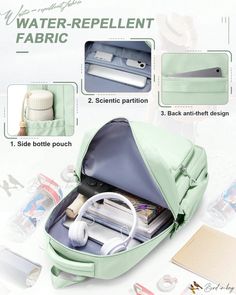 Bird in Bag - Durable and Stylish Women's Backpack for School Commute Versatile Portable Backpack For School, Versatile School Backpack, Versatile Green Bags For Back To School, Student Green Backpack With Zipper Pocket, Functional Backpack With Pockets For School, Functional Backpack For Study With Zipper Closure, Functional Portable Backpack For Study, Backpack For School, Women's Backpack