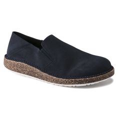 Callan Suede Leather Navy | BIRKENSTOCK Casual Suede Slip-ons With Textured Sole, Suede Low-top Slip-ons With Cushioned Footbed, Modern Suede Slip-ons With Cushioned Footbed, Suede Slip-ons With Rubber Sole, Suede Slip-ons With Textured Sole And Round Toe, Low-top Suede Loafers With Cushioned Footbed, Suede Low-top Loafers With Cushioned Footbed, Casual Suede Slip-ons With Leather Sole, Suede Cushioned Slip-ons