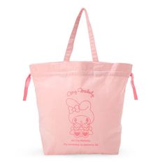 My Melody Birthday Tote Bag Pink Canvas School Bag, Cute Rectangular Bags For Birthday Gift, Pink Softback Bag For Gifts, My Melody Birthday, Sanrio Tote Bag, Sanrio Tote, Birthday Wear, Pride Shoes, Vintage Ootd