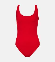 Basics swimsuit in red - Karla Colletto | Mytheresa Ruched Swimsuit, Alexander Mcqueen Clothing, Yellow Swimsuits, Bridal Bag, Red Accessories, Green Swimsuit, Red Swimsuit, Rings Jewelry Fashion, Pink Swimsuit