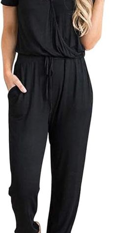 Price:$38.99
Click on the title to buy jumpsuit.
Jumpsuit made of comfy and soft polyester material, relaxed and comfortable long pants with good stretchable make you more cozy and pleasant. Short sleeve with two side pockets, easy to dress up or down Jumpsuit; Buttons on the neckline to avoid exposure to private parts
This post contains an Affiliate link. Romper With Boots, Jumpsuit Outfits, Trendy Jumpsuit, Solid Color Jumpsuits, Comfy Jumpsuits, Long Romper, Short Sleeve Jumpsuits