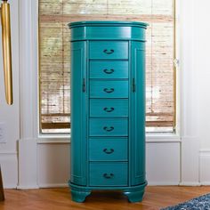 daley-2 Turquoise Bedding, Armoire With Mirror, Standing Jewelry Armoire, Oval Jewelry, Furniture Flip, Wayfair Furniture, Pull Out Drawers, Jewelry Armoire, Mirrors Wayfair