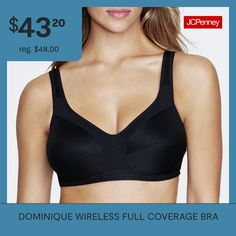 Perfect to wear under everything in your wardrobe, this bra by Dominique is crafted from a soft stretch-cotton. It features adjustable shoulder straps, a smoothly contoured wireless frame to give you the support and comfort you need, and a classic hook-and-eye closure.Bra Type: Wireless, Full CoverageFeatures: Adjustable Straps, Stretch Fabric, Comfort StrapsClosure Type: Hook & EyeSupport: Medium SupportFiber Content: 92% Cotton, 8% SpandexLining Material: CottonCare: Hand WashMaterial: Cotton… Beautiful Bras, Bra Measurements, Coverage Bras, Minimiser Bra, Beautiful Bra, Lace Strapless, Intelligent Design, Full Coverage Bra, Bare Necessities