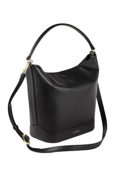 Leather bucket bag with shoulder strap and adjustable, removable shoulder strap. Sandro Women's leather bucket bag TANGOSO Short handle for carrying by hand or on the shoulder Foldover magnetic closure Adjustable, removable shoulder strap for cross-body carrying Dimensions: W 23.5cm x H 28cm x D 13cm< Formal Bucket Bag With Detachable Strap, Luxury Bucket Shoulder Bag With Detachable Strap, Luxury Bucket Hobo Bag With Detachable Handle, Luxury Bucket Shape Shoulder Bag For Work, Formal Shoulder Bucket Bag With Detachable Handle, Luxury Bucket Hobo Bag With Detachable Strap, Adjustable Strap Bucket Shoulder Bag For Work, Luxury Bucket-shaped Hobo Bag, Luxury Spacious Bucket Hobo Bag