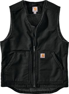 Carhartt 104394 Relaxed Fit Washed Duck Sherpa Lined Vest

This men's vest is a versatile layer built to pack on extra warmth right where it matters most. It's made of our signature heavyweight cotton duck, and has a warm Sherpa lining to take on chilly weather. Carhartt Vest, Vest For Men, Weighted Vest, Men's Vest, Outerwear Vest, Carhartt Mens, Chilly Weather, Mens Vest, Sherpa Lined