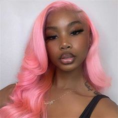 SULMY Light Pink Colored Human Hair Wigs Color Straight Hair, Twisted Hair, Frontal Wig Hairstyles, Catty Noir, Lace Front Wigs Human Hair, Pink Wig, Light Hair Color, Colored Wigs, Wigs Human Hair