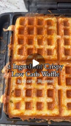 two ingredient crispy low carb waffle