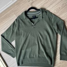 This Is A Gorgeous Green Cashmere Sweater Is Men’s But I’m A Girl And Prefer Men’s Oversized Sweaters. Never Worn Once! It Was A Christmas Present. Great For Guys Or Oversized Look For Girls. Butter Soft. Originally $250 Perfect Condition Classic Oversized Collared Sweater, Oversized Collared Classic Sweater, Casual Collared Polo Sweater For Fall, Casual Fall Collared Polo Sweater, Casual Fall Polo Sweater With Collar, Casual Collared Winter Sweater, Casual Collared Sweater For Fall, Oversized Classic Long Sleeve Polo Sweater, Casual Oversized Polo Sweater With Ribbed Collar