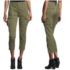 Mid Rise Military Green Cargo Pants From Rag & Bone. Runs Quite Large. Make An Offer. Fall Cargo-style Cropped Bottoms, Fall Cargo Cropped Pants, Fall Cargo Style Cropped Bottoms, Fall Cropped Leg Cargo Bottoms, Fall Cargo Style Cropped Pants, Fall Cropped Cargo Pants, Cropped Cargo Pants, Green Cargo Pants, Green Cargo