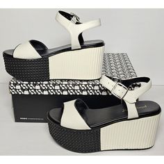 Primadonna Collection Pd0584 00213 Euro Multiple Sizes White Strap Platform Sandals With Side Silver Buckle. The Shoes Have A Graduated Platform That Give The Wearer Height With Comfort. Condition Is New With Box. Platform Measures Approximately 3 Inches At The Heel And 2 Inches At The Toe White Straps Your Shoes Will Be Shipped Same Day As Payment Or Next Business Day. Table1 We Have These Shoes In Other Euro Sizes. Sandals Design, Your Shoes, Designer Sandals, Platform Sandals, Women's Shoes Sandals, Shoes Sandals, White And Black, Buckle, Women Shoes