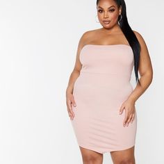 95% Polyester 5% Elastane Plus Size Color: Rose Nwt In Packaging A-14 Pink Bodycon Strapless Dress For Date Night, Bodycon Pink Strapless Dress For Date Night, Pink Feminine Strapless Midi Dress, Feminine Pink Strapless Bodycon Dress, Feminine Pink Strapless Midi Dress, Pink Bodycon Strapless Dress For Night Out, Pink Strapless Midi Length Feminine Dress, Pink Bodycon Mini Dress For Date Night, Feminine Pink Bodycon Dress For Date Night