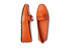 Massimo Matteo Floater Lace Driver - Women's Shoes : Orange : Defined by versatility and elegance, the Massimo Matteo Floater Lace Driver Loafers make the perfect casual wear. Water-friendly loafers feature leather upper styled with strap detailing. Breathable leather lining and insoles improve wearability and comfort. Easy slip-on style. Almond toe. Durable synthetic outsole. Imported. Measurements: Weight: 6 oz Product measurements were taken using size 8.5, width M. Please note that measureme Casual Slip-ons With Rubber Sole For Office, Fall Slip-on Boat Shoes With Rubber Sole, Business Moccasins With Textured Sole For Spring, Casual Leather Shoes With Rubber Sole For Office, Casual Leather Shoes With Stitched Sole For Office, Casual Leather Boat Shoes For Fall, Casual Business Flats For Fall, Casual Slip-ons With Leather Sole For Office, Casual Slip-on Business Flats