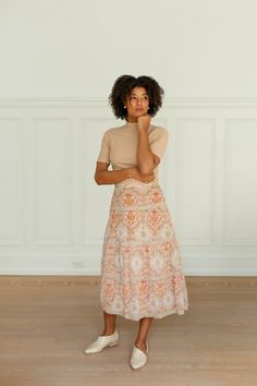 Feminine Midi-length Summer Skirt, Feminine Midi Length Summer Skirt, Modest Flowy Midi Skirt, Feminine Fitted Midi Length Maxi Skirt, Modest Midi Flowy Skirt, Feminine Midi Skirt For Summer, Summer Feminine Midi Skirt, Feminine Summer Midi Skirt, Feminine Pleated Maxi Skirt