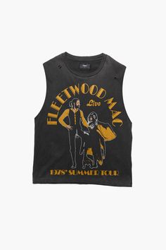 We’ve teamed up with Fleetwood Mac to revive some of their most iconic designs from the golden era, plunging deep into the annals of their history to resurrect some of the earliest & rarest designs including the mesmerizing 'Rumours' artworks. 

Every Tank has been individually treated to encapsulate the spirit of a time gone by. Each piece is hand washed, printed, distressed, aged, softened, and given the touch of nostalgia right here in our UK studio using our signature blend of authentic vint Rocker Tee, Black White Vintage, Vintage Tank, Summer Tour, Polka Dot Shirt, Retro Tee, Old T Shirts, Fleetwood Mac, Clothing Design