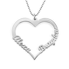 10k White Gold Heart Necklace White Gold Heart Necklace, White Gold Chains