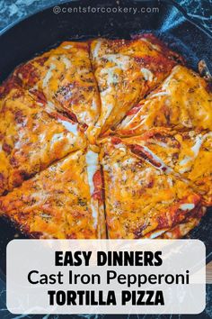 Serve this ooey, gooey, cheesy skillet pizza for a delicious meal any day of the week. It pairs excellently with a simple salad and other vegetables for a family favorite at dinnertime.