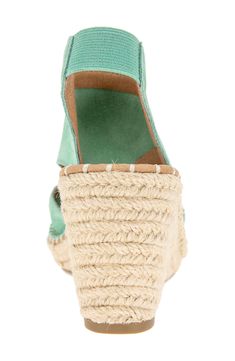 Elevate your warm weather looks with this espadrille-inspired wedge sandal with a supple suede upper above plush layers of PORON® and memory foam cushioning. 3" heel; 1" platform Memory foam cushioning Multilayered, PORON®-cushioned footbed with arch support Leather upper and lining/rubber sole Imported Comfortable Straw Platform Wedge Sandals, Comfortable Espadrille Wedge Heel Sandals, Comfortable Straw Wedge Heel Sandals, Straw Wedge Heel Sandals, Espadrille Wedge Sandals With Woven Sole, Comfortable Spring Espadrille Wedge Sandals, Vacation Wedge Heel Espadrilles With Cushioned Footbed, Comfortable Wedge Heel Espadrilles For Spring, Comfortable Spring Espadrilles With Wedge Heel