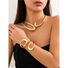 -Item Id 31232398 -Style: Fashionable -Color: Yellow Gold -Gender: Women -Material: Zinc Alloy **Open To Offers!!!** **Bundle To Save More** **30% Off Bundles Of 2 Or More Items!!** ***Orders Go Out Within 5-10 Business Days!! Thank You For Your Patience!! Multiple Sizes And Colors Available In Most Styles Don't See Your Size Or Color Listed, Just Ask. Modern Yellow Bangle Jewelry, Adjustable Yellow Choker Jewelry, Modern Yellow Bangle, Trendy Yellow Metal Jewelry, Elegant Yellow Choker Jewelry, Yellow Metal Bracelets For Party, Elegant Yellow Choker As A Gift, Elegant Yellow Choker For Gifts, Yellow Metal Party Necklace