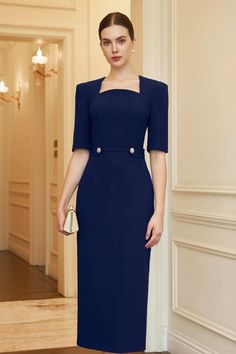 Queen Anne Neckline, Cool Outfit Ideas, Elegant Outfit Classy, Mean Blvd, Cool Outfit, Fashion Diy, Classy Chic, Classic Dress, Queen Anne