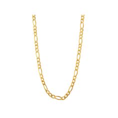 Add a classic touch to any ensemble with this men's 14k gold Figaro chain necklace.Click on this JEWELRY & WATCHES GUIDE to learn about fit, styles, materials and more! CHAIN DETAILS Chain type: figaro Clasp: lobster-claw Metal: 14k gold Packaging: velvety pouch Width: 5.6MM Chain Weights: 18" chain is 6.5 grams, 20” chain is 7.25 grams, 24” chain is 8.7 grams Please note, due to the high value of this item, a signature may be required upon delivery. Color: Yellow. Gender: male. Age Group: adult Gold Figaro Chain, Jordan Blue, Figaro Chain Necklace, Figaro Chains, Figaro Chain, Necklace Size, 10k Gold, Blue Man, Jewelry Watches