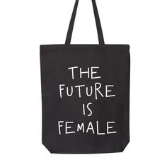 "The Future is Female Tote Bag, Friendly Bag, Feminist Bag, Shopping Bag, Gift for Mom, Activist Bag, Women Up Women's Right, Girl Power Bag 6.0 oz., 100% cotton 20\" self-fabric handles 9\" handle drop Bottom gusset 15\"W x 16\"H x 3\"D" Letter Print Bags For Shopping, Trendy Cotton Pouch Bag, Eco-friendly Rectangular Shoulder Bag With Letter Print, Satchel Gift Bags, Gift Bag Satchel, Eco-friendly Letter Print Bag For Daily Use, Eco-friendly Daily Use Bag With Letter Print, Everyday Pouch Bag With Letter Print, Eco-friendly Black Shoulder Bag For School