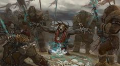 Orc City Name Generator & Short Stories Orc Shaman, Dnd Orc, Art Test, Dungeons And Dragons Art, The Elder Scrolls, Fantasy Races, Great Paintings, Wow Art