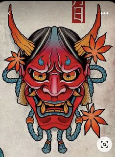 Oni Mask Tattoo, Oni Tattoo, Hannya Mask Tattoo