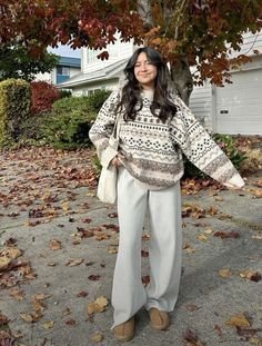 Fall Outfit Ideas Comfy, In Between Weather Outfits, Cozy Fashion Aesthetic, Cottagecore Outfits Winter, Comfy Core, Laid Back Outfits, Autumn Fits, Cozy Style