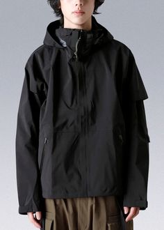 J101-GT Jacket not Acronym Technical Long Sleeve Fall Outerwear, Fall Technical Outerwear With Long Sleeves, Fall Technical Long Sleeve Outerwear, Techwear Long Sleeve Hooded Jacket, Techwear Outerwear With Detachable Hood And Long Sleeves, Techwear Outerwear With Detachable Hood, Techwear Long Sleeve Windproof Track Jacket, Long Sleeve Windproof Techwear Track Jacket, Black Techwear Windbreaker With Adjustable Hood