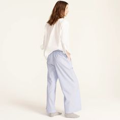 Cotton Wide-Leg Pajama Pant is the best-relaxed sleep pant featuring an elastic waistband. These pants will keep you comfortable and warm, anywhere. We are passionate about fabric and textile materials and have thus created the best, most comfortable yet practical line of pajamas. This loungewear is all you need to help relax at home. They are soft and easy to touch which projects versatility and effortless grace in every step you take. Made to make you feel good, each of our Original Pajamas is Trouser Socks, Pajama Pant, Sleep Pants, Cotton Poplin Shirt, Womens Cashmere, Pj Pants, Pajama Bottoms, Poplin Shirt, Cotton Poplin