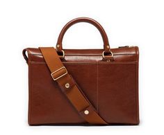 Examiner No. 5 | Vintage Chestnut Leather – Ghurka Chestnut Leather, Business Professional, Leather Briefcase, No 5, Classic Leather, Laptop Sleeve, Flap Pocket, Laptop Sleeves, Chestnut