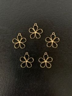 5 gold tone open flower charms, gold flower charm, flowers gold charm, open flower charms, hollow flower charm, flower charm set, flower charm gold ★ Charm Size: 3/4" L X 5/8" W.            ★ More charms, beads, pendants, jewelry making supplies and buttons available at https://www.etsy.com/shop/ElevenWestDesigns Open Flower, Gold Flower, Charm Set, Flower Charm, Gold Flowers, Gold Charm, Jewelry Making Supplies, Gold Tones, Charms