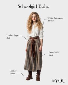 25 Types of Boho Styles - Most Popular and Trendy Country Boho Style Outfits, Appalachian Fashion, Indian Boho Outfits, Boho Rocker Style, Boho Aesthetic Outfit, Boho Fashion Style, Bohemian Outfits Summer