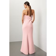 Pink (92% Polyester, 8% Spandex). Gown. Sleeveless. Strapless. Back zipper closure. See fit notes for length information. Imported. Spandex Gown, Dress Stand, Rosé Details, Strapless Gown, Rent The Runway, Closet Designs, Bubblegum Pink, Badgley Mischka, Dress Up