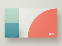 the basics book is displayed on a white surface with an orange and blue background