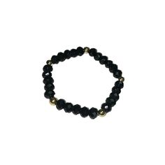 Dress up your wrist with this trendy Black Beaded Bracelet Stack. Perfect for any outfit and occasion, these black beads add a touch of elegance while still maintaining a playful edge. The stackable design allows for versatile styling options, making it a must-have accessory for any fashion-forward individual. Trendy Black Party Wristband, Black Stretch Bracelet With Faceted Round Beads, Trendy Adjustable Beaded Bracelets With Black Beads, Black Bracelets With Faceted Round Beads, Trendy Stackable Beaded Bracelets For Party, Black Beaded Stretch Bracelet, Adjustable Black Wristband With Colorful Beads, Trendy Adjustable Bracelet With Black Beads, Black Wristband With Colorful Beads Gift