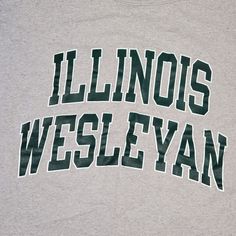 This vintage Illinois Wesleyan College University Champion crewneck t-shirt is the perfect addition to any college-themed wardrobe. The gray color and classic crew neckline make it a versatile piece that can be dressed up or down. The t-shirt is made by Champion, a trusted brand known for high-quality clothing. C patch on sleeve Double stitched Clean The shirt is pre-owned but in great condition. It features the Illinois Wesleyan College University logo in the center, making it a great way to sh College Crew Neck T-shirt With Letter Print, Collegiate T-shirt With Lettering For College, Varsity Style Fan Gear T-shirt With Lettering, Varsity Lettering T-shirt For Fan Gear, Varsity Fan Gear T-shirt With Lettering, Pre-shrunk Crew Neck Varsity T-shirt, School Spirit Crew Neck T-shirt With Letter Print, Campus Crew Neck T-shirt With Text Print, Collegiate Style College T-shirt With Lettering