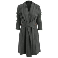 Open Front Button Long Duster Cardigan - Dark Gray - 4U10561514 - Women's Clothing, Women's Sweaters, Women's Cardigans  #WomensCardigans #Women's #Clothing # #Women's #Sweaters # #Women's #Cardigans Legging Court, Cardigan Hoodie, Long Duster Cardigan, Jersey Cardigan, Robes Vintage, Long Duster, Latest Sweater, Clothing Sites, Long Vests