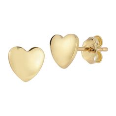 Spread love and show off your style in these LUMINOR GOLD 14k Gold Puffed Heart Stud Earrings. Click on this JEWELRY & WATCHES GUIDE to learn about fit, styles, materials and more! Spread love and show off your style in these LUMINOR GOLD 14k Gold Puffed Heart Stud Earrings. Click on this JEWELRY & WATCHES GUIDE to learn about fit, styles, materials and more! FEATURES Earring dimensions: 7 mm x 6.5 mm Backings: post Nickel free Metal: 14k gold Plating: 14k gold Finish: polished Packaging: velvet Valentine's Day Yellow Gold Heart Earrings For Pierced Ears, Yellow Gold Double Heart Earrings For Valentine's Day, Valentine's Day Yellow Gold Open Heart Earrings, Puffed Heart, Heart Stud Earrings, Heart Studs, Heart Earrings Studs, Spread Love, Jewelry Earrings Studs