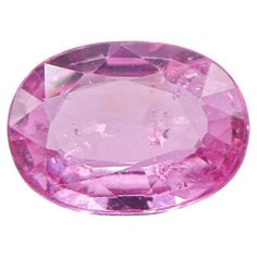 an oval shaped pink diamond on a white background